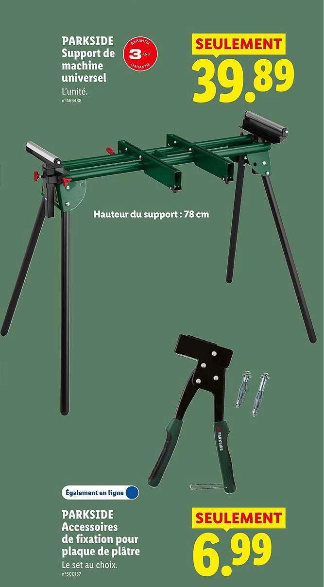 PARKSIDE Support de machine universel