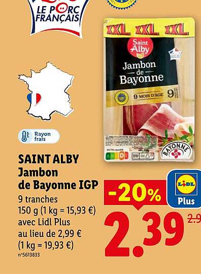 Sainte Alby Jambon de Bayonne IGP