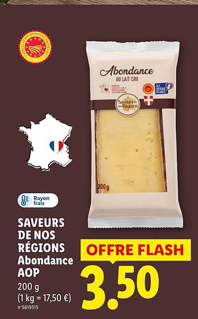 Saveurs de nos Régions Abondance AOP