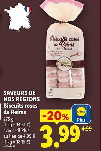 Saveurs de nos Régions Biscuits roses de Reims