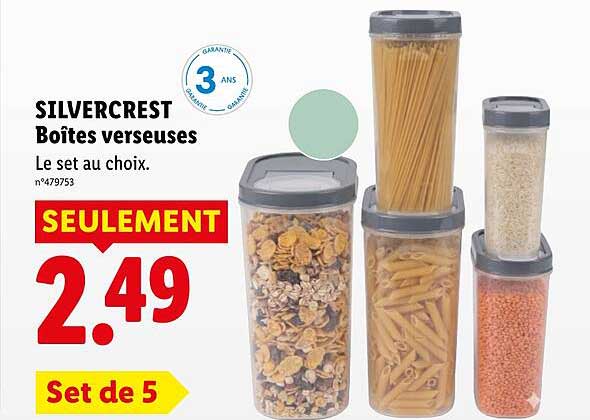SILVERCREST Boîtes verseuses