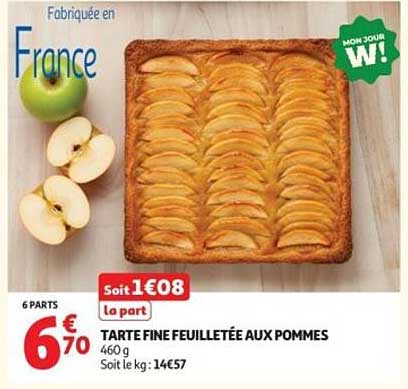 TARTE FINE FEUILLETÉE AUX POMMES