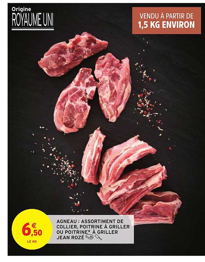 agneau assortiment de collier poitrine à griller ou poitrine à griller jean rozé