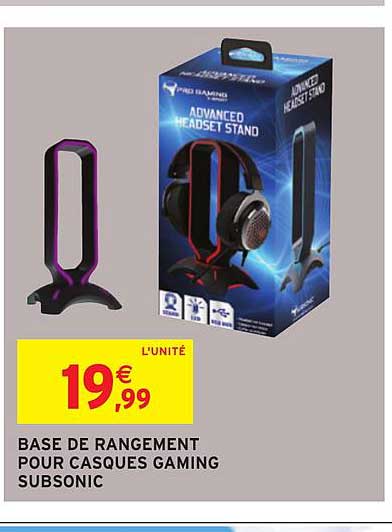 Base De Rangement Pour Casques Gaming Subsonic