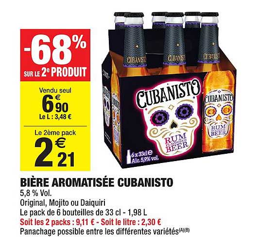 Bière Aromatisée Cubanisto -68% Sur Le 2ème Produit