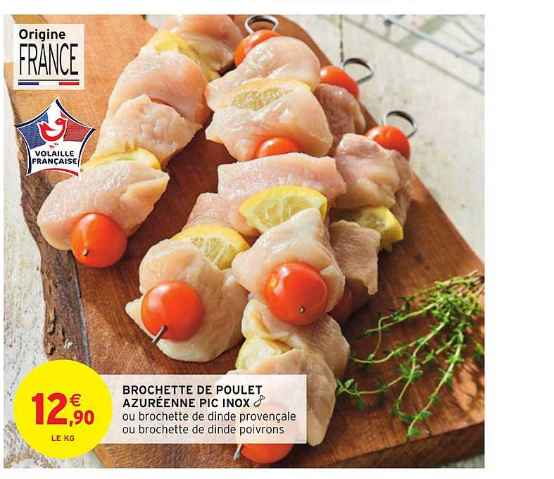 brochette de poulet azuréenne pic inox