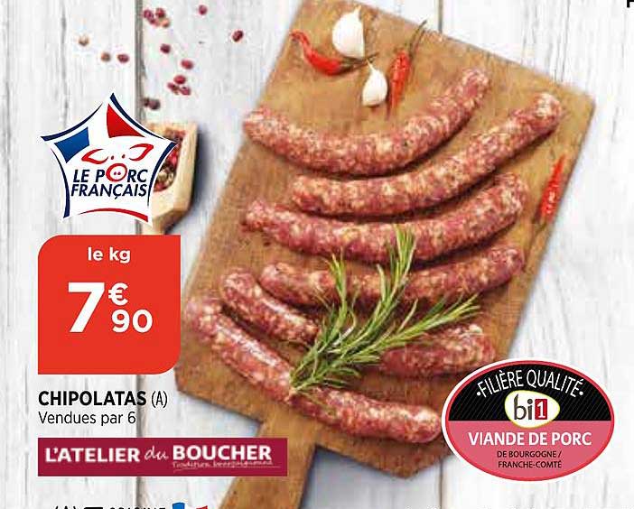 chipolatas l'atelier du boucher