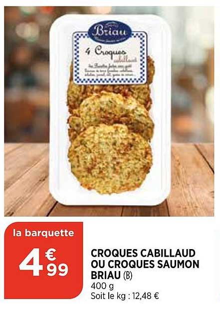 Croques Cabillaud Ou Croques Saumon Briau