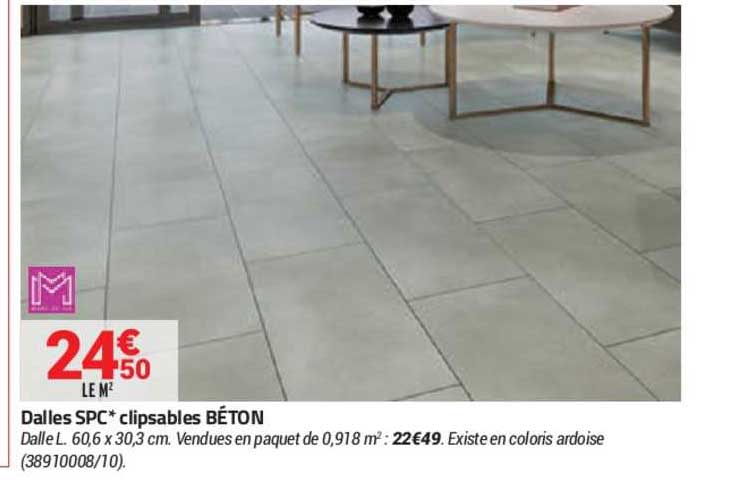 dalles spc clipsables béton mm