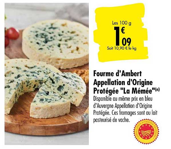 fourme d ambert appellation d origine protégée la mémée