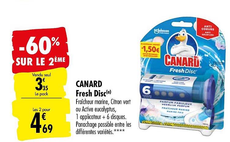 fresh disc canard  -60% sur le 2ème