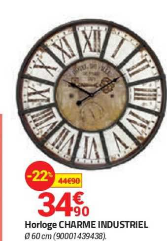 horloge charme industriel