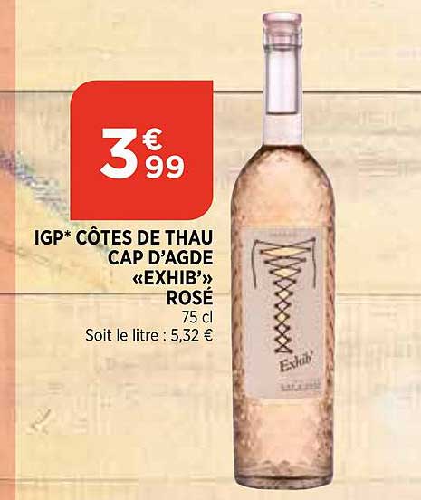 igp côtes de thau cap d'agde exhib rosé