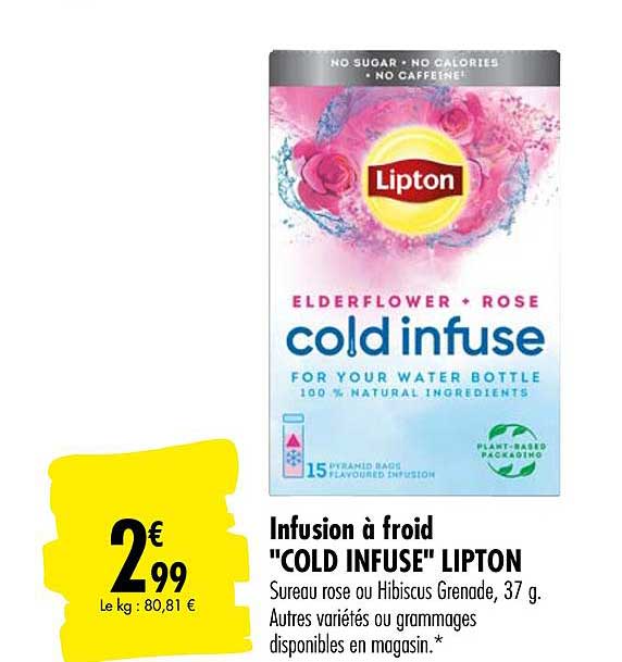 infusion à froid cold infuse lipton