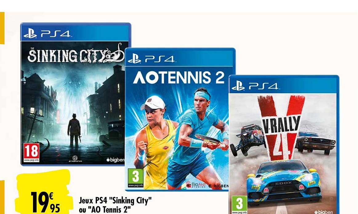 jeux ps4 sinking city ou a0 tennis 2
