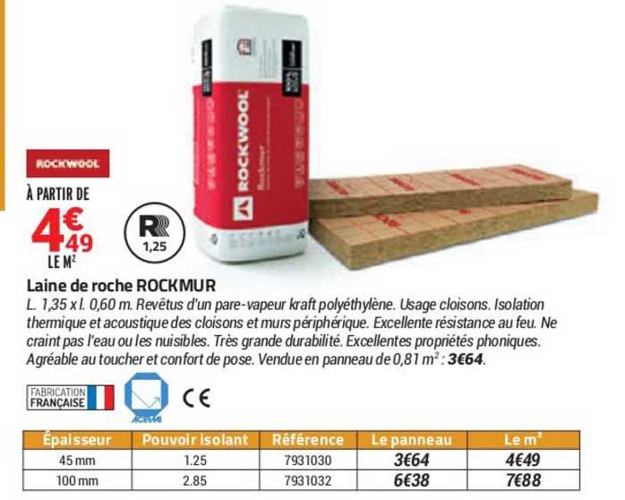 Laine De Roche Rockmur Rockwool