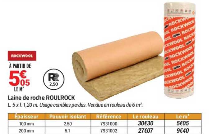 laine de roche roulrock rockwool