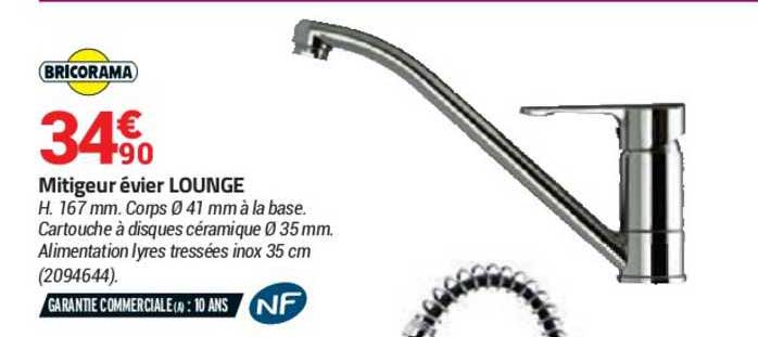 Mitigeur évier Lounge  Bricorama