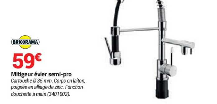 mitigeur évier semi pro bricorama