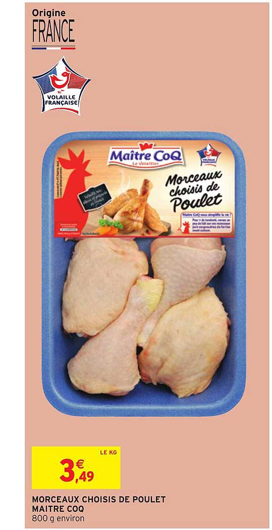 morceaux choisis de poulet maître coq