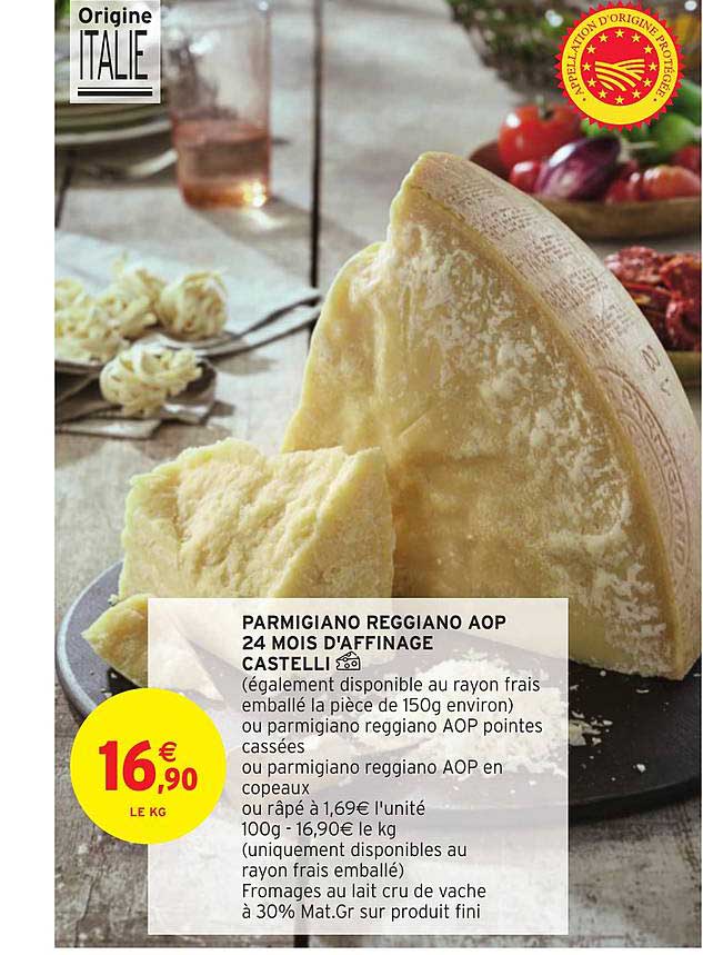 parmigiano reggiano aop 24 mois d'affinage castelli