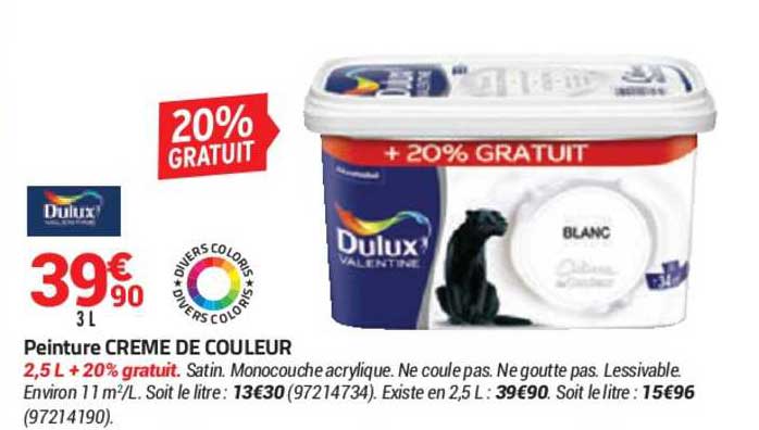 Peinture Crème De Couleur Dulux