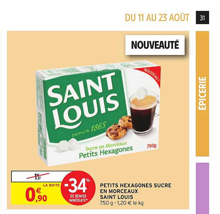 petits hexagones sucre en morceaux saint louis -34% de remise immédiate