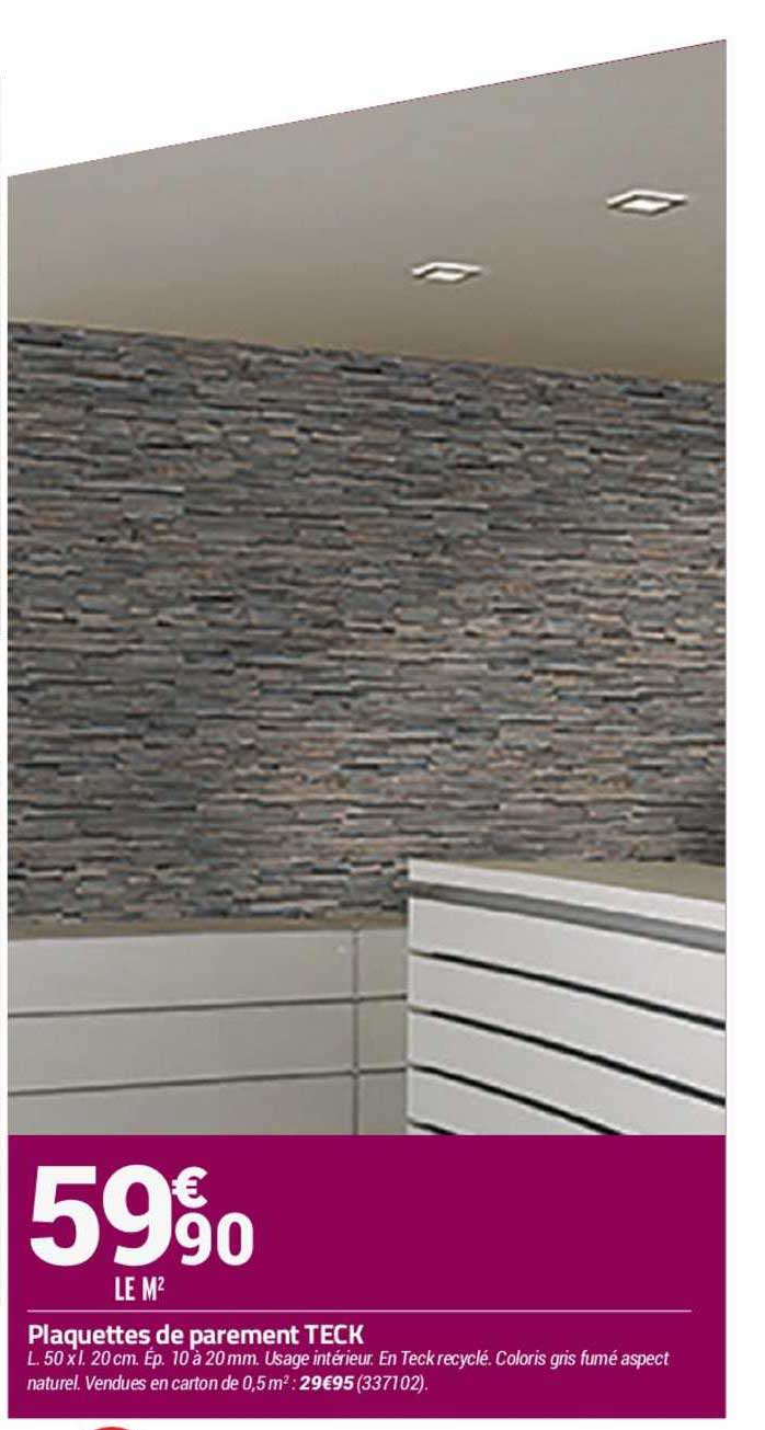 plaquettes de parement teck