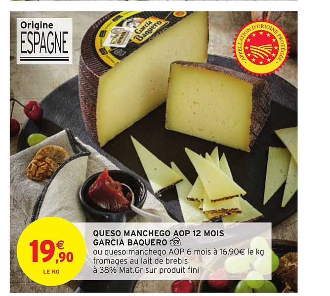 queso manchego aop 12 mois garcia baquero