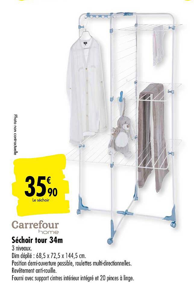 séchoir tour 34m carrefour home