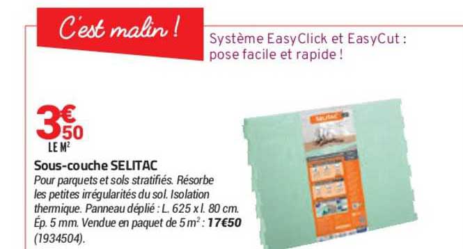 sous couche selitac