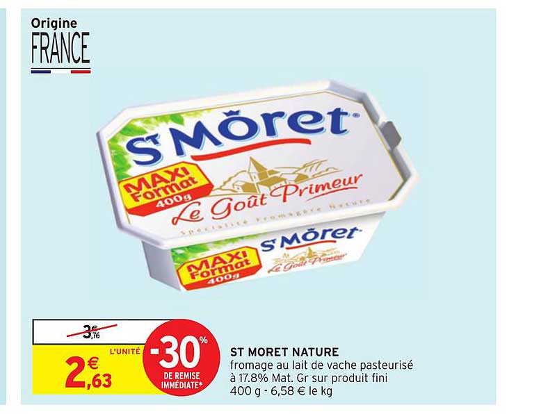 st morêt nature -30% de remise immédiate