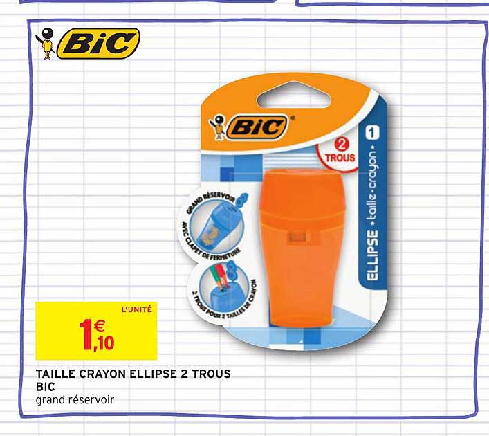 taille crayon ellipse 2 trous bic
