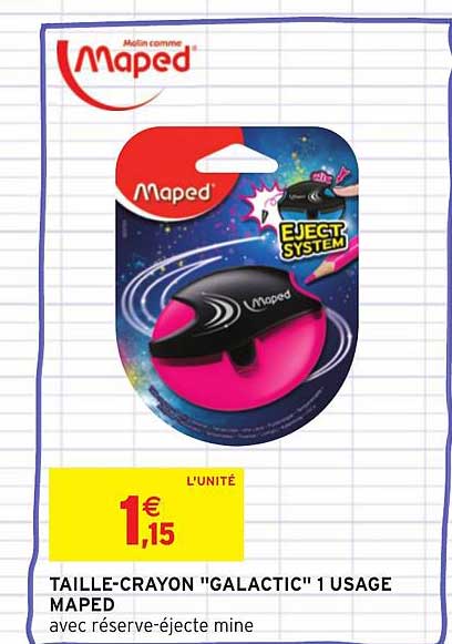 taille crayon galactic 1 usage maped