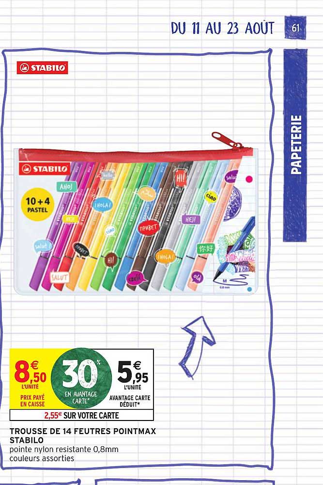 Trousse De 14 Feutres Pointmax Stabilo