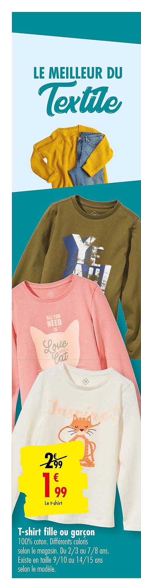 tshirt fille ou garçon