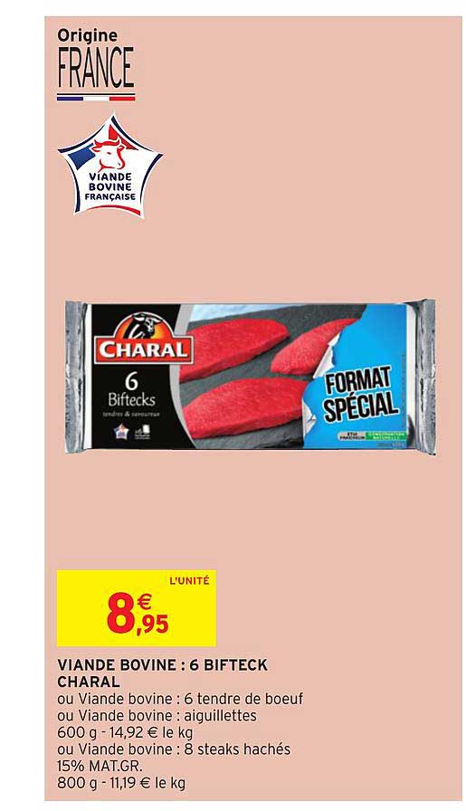 Viande Bovine 6 Bifteck Charal