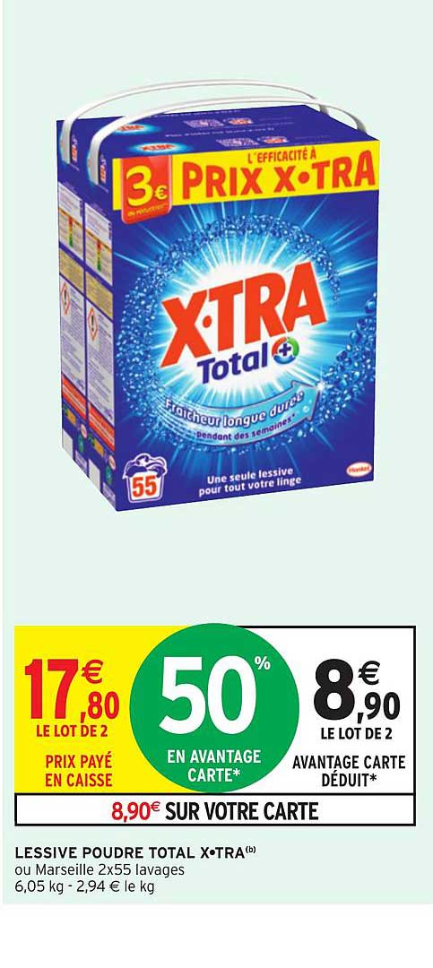 x tra total lessive poudre