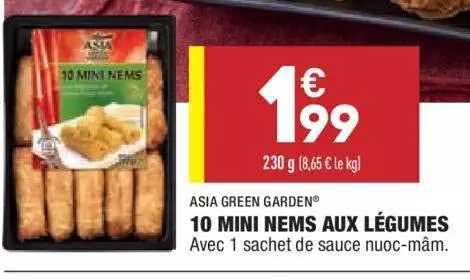 10 Mini Nems Aux Légumes Asia  Green Garden