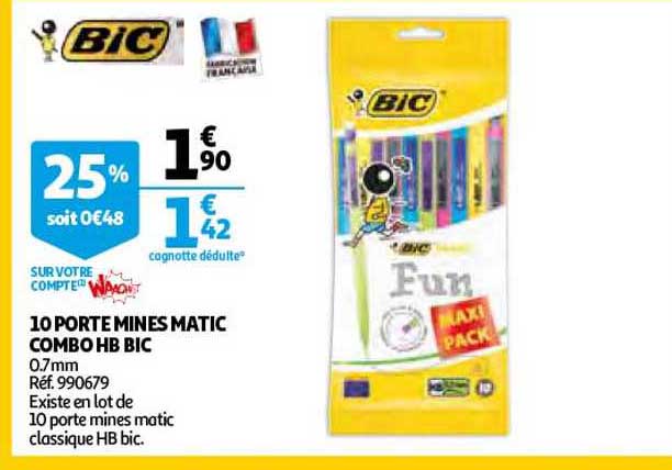 10 porte mines matic combo hb bic