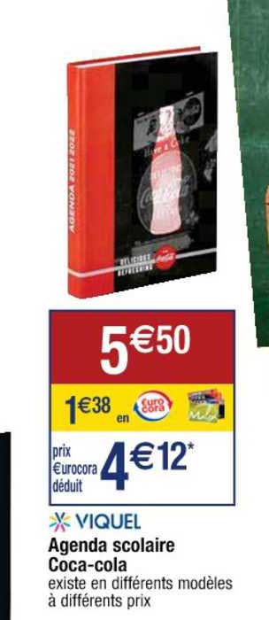 agenda scolaire coca-cola viquel