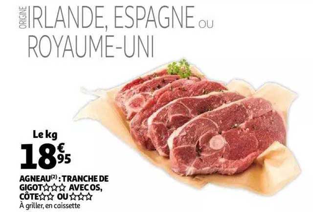 Agneau : Tranche De Gigot Avec Os, Côte