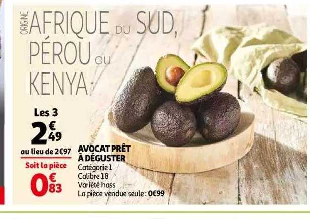 avocat prêt à déguster