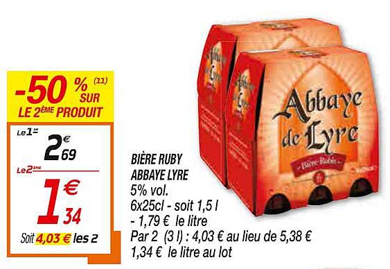 bière ruby abbaye lyre