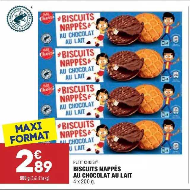 Biscuits Nappés Au Chocolat Au Lait Petit Choisi