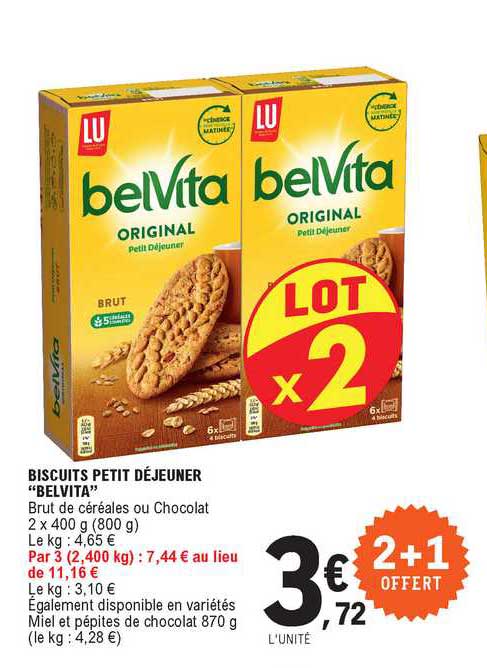 Biscuits Petit Déjeuner "belvita"