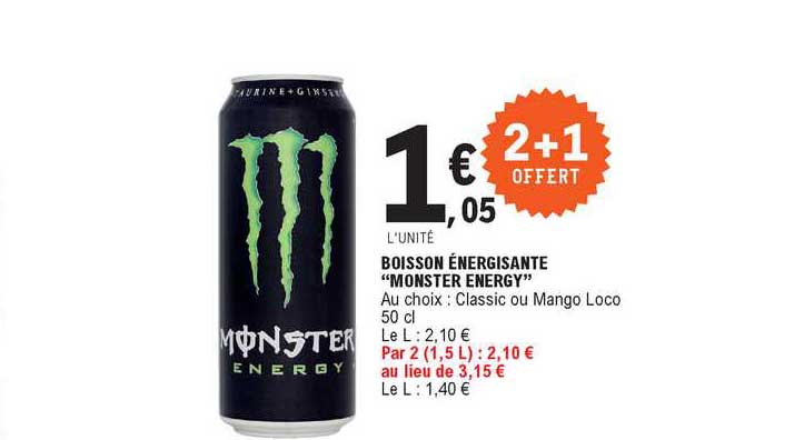 Boisson énergisante "monster Energy"