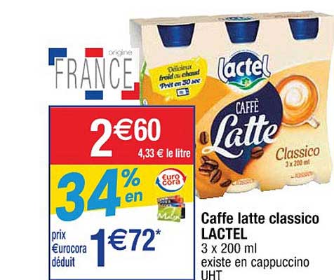 caffè latte classico lactel