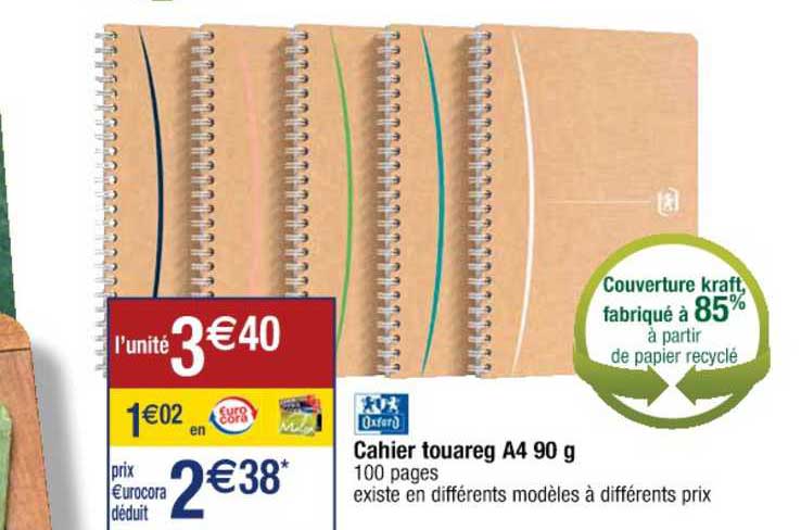 cahier touareg a4 90 g oxford