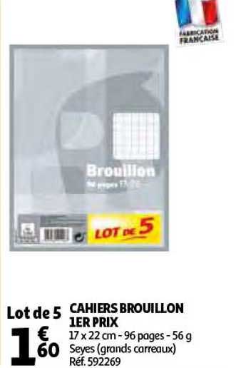 cahiers brouillon 1er prix